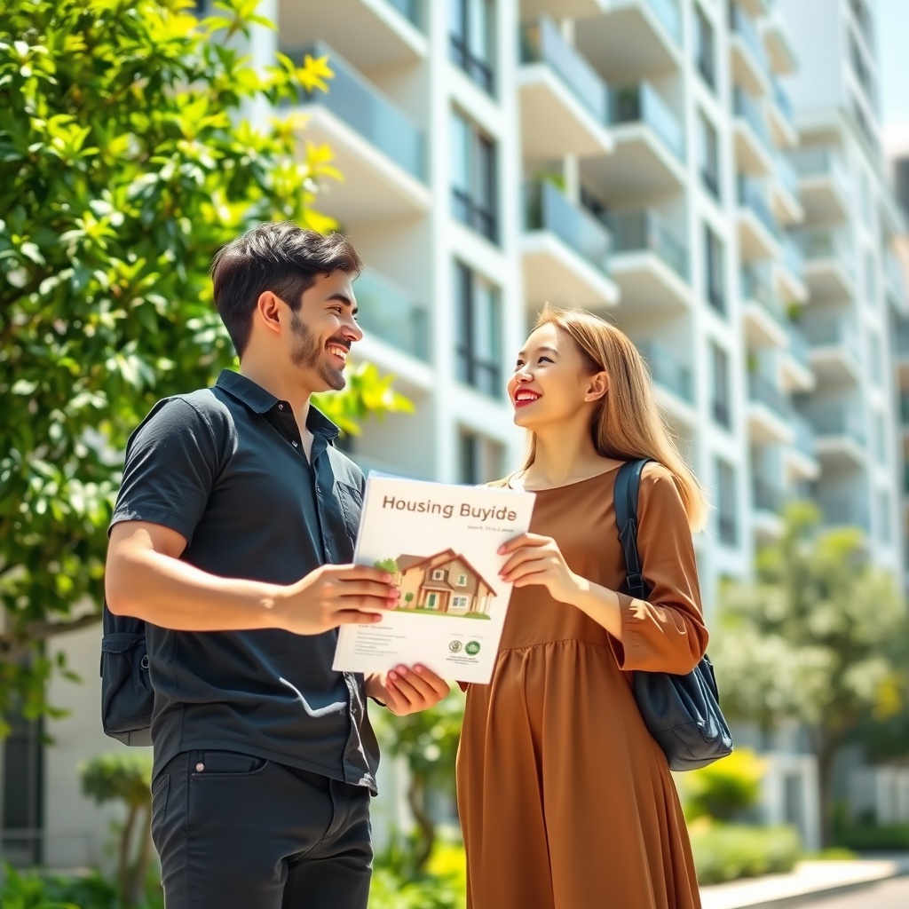 First-time home buyers exploring housing options
